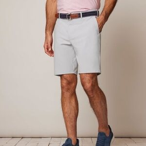 johnnie-O Light Gray Flat Front Shorts